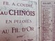 Delcampe - Calendrier 1930 - Fil Au Chinois - PH. Vrau & Cie - Lille - Complet - Publicités Fil Pelotes Et Fil Bobines - Petit Format : 1921-40