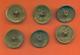 Lot De 6 Boutons Anciens à La Grenade 23mm Militaria - Lot 9 - 2 Scans - Boutons