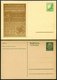 GANZSACHEN 1933-44, Partie Von 70 Verschiedenen Ungebrauchten Karten, Feinst/Pracht - Sonstige & Ohne Zuordnung