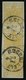 ÖSTERREICH 1Xb O, 1850, 1 Kr. Orange, Handpapier, Type III, Im Senkrechten Dreierstreifen Mit WZ über 50% Der Beiden Obe - Other & Unclassified