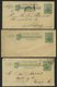 GANZSACHEN 1898-1901, 2 C. Grant, 4 Kartenbriefe (Letter SHEET), Davon 3 Gebraucht, Feinst/Pracht - Gebraucht