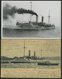 ALTE POSTKARTEN - SCHIFFE KAISERL. MARINE BIS 1918 S.M.S. Gazelle, 2 Karten - Warships
