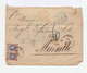 Sur Enveloppe Paire De 10 K. Bruns Et Bleus Russie Armoiries. CAD 1875. Cachet D'entrée Bleu Russie Erquelines. (846) - Machines à Affranchir (EMA)