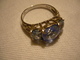 925er Silberring - Mit Blauen Facinierten Steinen (679) Preis Reduziert - Ringe