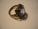 Silber Ring Mit Großem Blauen Stein In Smaragd-Schliff (684) Preis Reduziert - Ringe