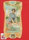 Savon Le Chat Jolie Chromo Osselet  Calendrier 1904  1905 Blanchisseuse ESPAGNE LAVOIR ART NOUVEAU Goossens - Altri & Non Classificati