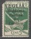 Fiume 1920 Carnaro Islands-Veglia, Krk Mi#28 I Sassone#1 Mi#29 I, Big Letter Ovpt, Caratteri Grande, Hinged With Fault - Arbe & Veglia