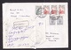 Russia: Cover To Ukraine, 2001, 6 Stamps, 2x Improvised Label Attached, Taxed/due?, Returned? (minor Damage) - Briefe U. Dokumente