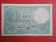 BILLET De DIX FRANCS  - - 10 F 1916-1942 ''Minerve''