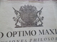 Affiche Placcard 1781 En Latin 40 X 50 Deo Optimo Maximo Conclusiones Philosophivae Vignette Licorne Philosophie? - Posters