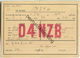 QSL - QTH - D4NZB - 1931 - Amateurfunk