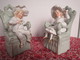 Superbe Petit Couple De Marquis Deux Sujets Numérotés 4417 Porcelaine Avec Dorure époque 19ème Bibelot - Other & Unclassified