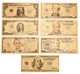 LOT DE 7 BILLETS PLAQUES COULEURS OR .  1/ 2/ 5/ 10/ 20 /50 /100 DOLLARS . NEUFS . - Autres & Non Classés