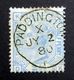 GB QV 1880 SG142/Sc.#68 2 1/2d Blue Plate 19 KD-DK, PADDINGTON CDS London Inland Postmark, Used. - Oblitérés