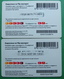 Macedonia Lot Of 2 PREPAID PHONE CARDS USED, Operator: VIP, 300 Denars, 2010 - Macedonia Del Nord