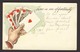 PLAYING CARD CARDS ~ Here Is An Opportunity - Hand Holding 5 Heart Cards - Playing Cards