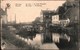 ! Alte Ansichtskarte Wervik, Wervicq, De Leye, La Lys,ship, Binnenschiff, Belgien, Grenze Grens, Le Pont Frontiere, Brug - Wervik