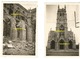 WW2 2x PHOTO ORIGINALE ALLEMANDE église Saint Vaast Ko à LA BASSEE Près Lille  59 NORD - 1939-45