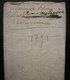 1791 Généralité De Poitiers, Document Concernant Jacques Brar (à Déchiffrer) - Manuscrits