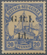 Deutsch-Neuguinea - Britische Besetzung: 1914: AUFDRUCKFEHLER 1d. Statt 2 D. Auf 20 Pf. Violettultra - Deutsch-Neuguinea