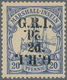 Deutsche Kolonien - Marshall-Inseln - Britische Besetzung: 1914: 2 D. Auf 20 Pf. Ultramarin Mit KOPF - Islas Marshall