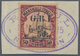 Deutsche Kolonien - Marshall-Inseln - Britische Besetzung: 1914: 5 D. Auf 50 Pf. Violett/schwarz Auf - Isole Marshall