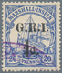 Deutsche Kolonien - Marshall-Inseln - Britische Besetzung: 1914: 1 Auf 2 D. Auf 20 Pf. Ultramarin, M - Marshall-Inseln