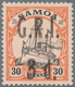 Deutsche Kolonien - Samoa - Britische Besetzung: 1914: AUFDRUCKFEHLER "3 D." Anstatt 4 D. Auf 30 Pf. - Samoa