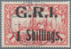 Deutsche Kolonien - Samoa - Britische Besetzung: 1914: "1 Shillings." Auf 1 Mark Dunkelrot, Aufdruck - Samoa