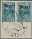 Dt. Besetzung II WK - Estland - Elwa: 1941, 3 K Dunkelgrünlichblau Freimarke "Werktätige", Mit Aufdr - Occupation 1938-45
