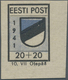 Dt. Besetzung II WK - Estland - Odenpäh (Otepää): 1941, 20 + 20 (K) Schwarz/violettultramarin, Type - Occupation 1938-45