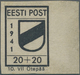 Dt. Besetzung II WK - Estland - Odenpäh (Otepää): 1941, 20 + 20 (K) Schwarz, Type II, FARBE VIOLETTU - Occupation 1938-45