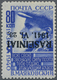 Dt. Besetzung II WK - Litauen - Rossingen (Raseiniai): 1941, 80 K Ultramarin "Majakowskij, Mit KOPFS - Occupation 1938-45