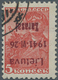 Dt. Besetzung II WK - Litauen - Zargrad (Zarasai): 1941, 5 K Braunrot Freimarke "Werktätige", Aufdru - Occupation 1938-45