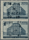 Dt. Besetzung II WK - Ukraine - Alexanderstadt: 1942, 10 R Auf 1 R Schwärzlichblau, Type III, Senkre - Occupation 1938-45