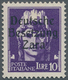 Dt. Besetzung II WK - Zara: 1943, 10 Lire Dunkelbläulichviolett, Aufdruck Type IV (Feld 13 Der Überd - Occupation 1938-45