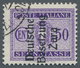 Dt. Besetzung II WK - Zara - Portomarken: 1943, 50 C Schwärzlichbläulichviolett, Aufdruck Type IV, E - Occupation 1938-45