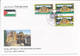 3 FDC's Mi 21-28 I Palestinian Authority Overprint Jericho Jerusalem - 10 April 1995 - Palestina