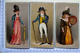 5 CHROMOS LITHOGRAPHIES..... HOMMES ET FEMMES EN COSTUME D’ÉPOQUE - Autres & Non Classés