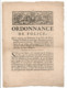 1763 // ORDONNANCE DE POLICE Du 18 Juin - Décrets & Lois