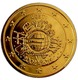 ESTONIE 2012 - 2 EUROS COMMEMORATIVE - 10 ANS DE L'EURO - FACE COMMUNE - PLAQUE OR - Estonie