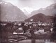 VERS 1880 - TRES RARE - GRANDE PHOTO ALBUMINE MONTEE ** SUISSE INTERLAKEN JUNGFRAU  - Verso Photo GIESBACH CASCADE - Old (before 1900)