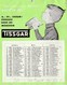 CALENDRIER PUBLICITAIRE 1958 PETIT FORMAT PUBLICITAIRE TISSGAR - Petit Format : 1941-60
