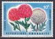 Timbre-poste Gommé Neuf** - Echinops Amplexicaulis Echinops Bequaertii - N° 148 (Yvert) - République Rwandaise 1966 - Neufs