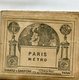 PARIS(PLAN DE METRO) - Europe