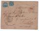 1867 - ENVELOPPE DOUBLE TARIF MILITAIRE De CAYENNE (GUYANE) Avec TàD CORPS D'ARMEES & AIGLE N° 4 X2 -> SIGNEE BAUDOT - Aigle Impérial