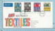 GB - FDC 1982 British Textilies,  Stamps, Send To Canada Via Air Mail , - Textile