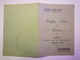 RUGBY-CLUB  De MELUN  SAISON  1926 - 1927  Calendrier   - Rugby