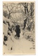 FOTO FERRANIA  DONNA CON CANE A PASSEGGIO SULLA NEVE - RETRO RIPORTATE ANNOTAZIONI FOTOGRAFO FEBBRAIO 1944 FP - Fotografia