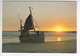 Denmark, Vesterhavet, Stranding Og Solnedgang, Stranding And Sunset, The North Sea, 1980 Used Postcard [22302] - Denmark